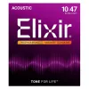 Elixir 16002 NANOWEB Phosphor Bronze Extra Light akustiskās ģitāras stīgas (10-47)