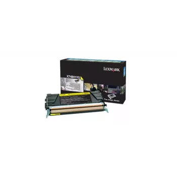 Lexmark X748H1YG Original Return Program Tonera kasetne dzeltena, augsta ietilpiba, 10 000 lappuses X748 sērijai