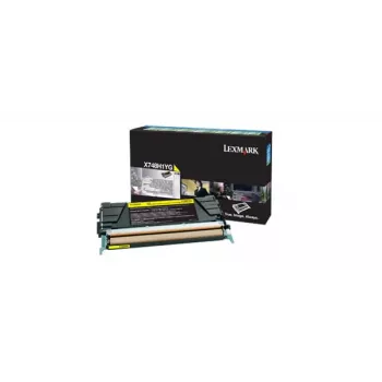 Lexmark X748H1YG Original Return Program Tonera kasetne dzeltena, augsta ietilpiba, 10 000 lappuses X748 sērijai