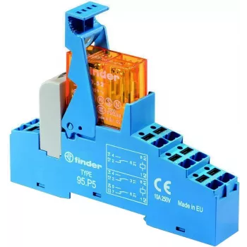 Finder FIN 48.P5.7 24V - Savienojuma relejs ar Push-In spailēm, 2 pārslēgšanas kontakti, 24 V DC