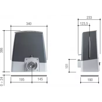 CAME BKX08AGF Bezsuku Slīdvārtu Piedziņa 800 kg