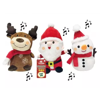 Koala Games G2586 Christmas Dancing, Singing & Lighting Plush 24 cm