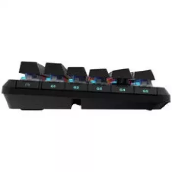 Corsair Vanguard 96 bezvadu spēļu tastatūra, mehāniskā, RGB, LCD displejs, DE izkārtojums - Melna
