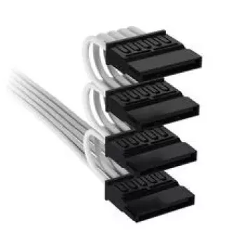Corsair Type 4 SATA Power Cable, Premium Individually Sleeved, White, 405mm/520mm/635mm/750mm