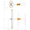 TELEVES Yagi V BIII VHF antena, 5 elementi, 174-230 MHz, 7.5 dBi, F-Type savienotājs, āra, melna