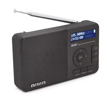 Aiwa RD-40DAB/BK Melnais pārnēsājamais DAB+ & FM radio ar Bluetooth