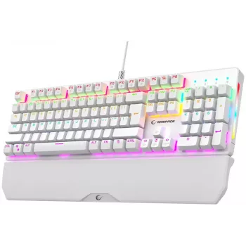 Rampage KB-R86 UMBRA Mechanical Keyboard, White, Outemu Blue Switches, RGB Backlight, USB Wired