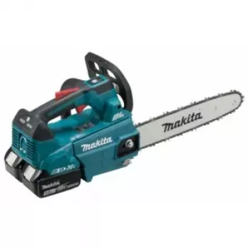 MAKITA DUC306PT2B bezvadu motorzāģis 36V (2x18V) 30cm riepa 2x5.0Ah akumulatori un divu portu lādētājs