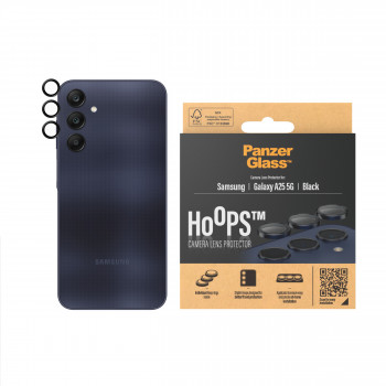 PanzerGlass Hoops kameras lēcu aizsargs Samsung Galaxy A25 5G - Melns