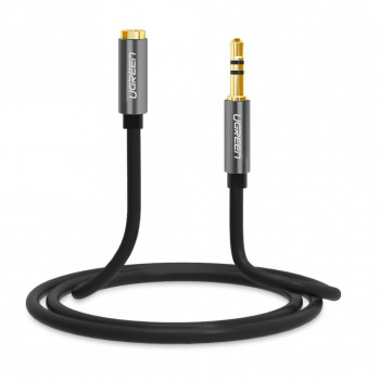 UGREEN AV118 3,5 mm AUX pagarinātājs 1 m – vīrietis–sieviete – melns