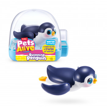 Zuru Pets Alive peldēšanas pingvīns - dažādu krāsu robotizēta vannas rotaļlieta