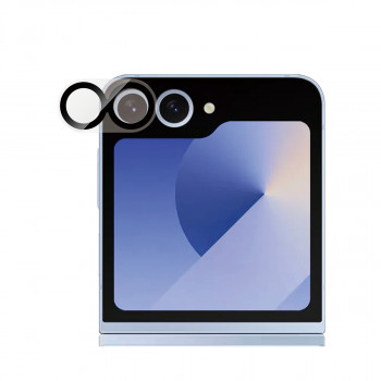 PanzerGlass PicturePerfect kameras objektīva aizsargs Samsung Galaxy Z Flip6 (F741, F7374) - Ultra-caurspīdīgs rūdīts stikls, 9H cietība, izturīgs pret skrāpējumiem un triecieniem, oleofobs pārklājums, vienkārša uzstādīšana