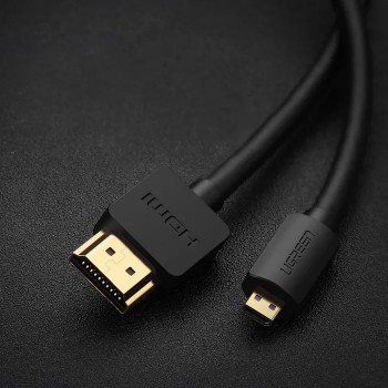 UGREEN HD127 Micro HDMI uz HDMI kabelis 4K 3D 1m Melns