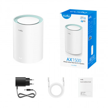 Cudy AX1500 Gigabit Mesh Wi-Fi 6 sistēma – 1 pakete