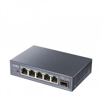 CUDY GS105ES1 5 portu Gigabit Light Managed slēdzis ar SFP, 4 RJ45, VLAN, QoS, Desktop