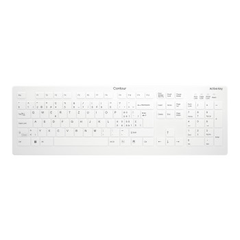 CHERRY Active Key AK-C8112 medicīniskā tastatūra, vadu USB, vācu QWERTZ, balta