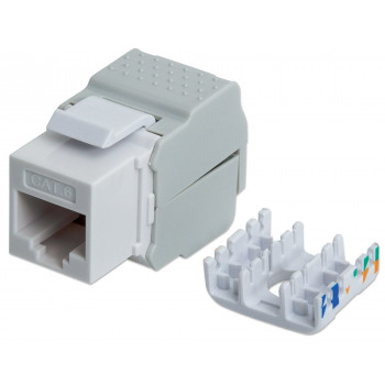 Intellinet 167062 Cat6 UTP Keystone Jack, bez instrumentiem, balts