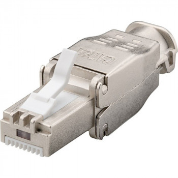 Techly 105872 Cat.6a STP bezinstrumentu RJ45 modulārais savienotājs, 10G, cinka sakausējums, AWG 22-26