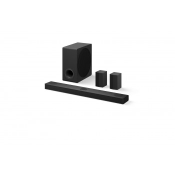 LG DS80TR 5.1.2 kanālu Dolby Atmos skaņas josla ar bezvadu zemfrekvences skaļruni un aizmugures skaļruņiem, 480W, melna