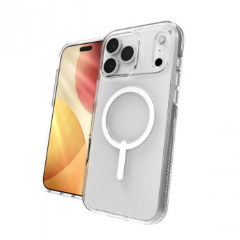 ZAGG Crystal Palace Snap iPhone 17 Pro Max caurspīdīgs vāciņš - MagSafe, D3O Bio aizsardzība