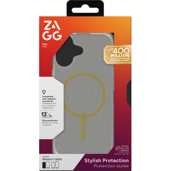 ZAGG Milan Snap iPhone 17 aizsargmaciņš – Glitter Gold