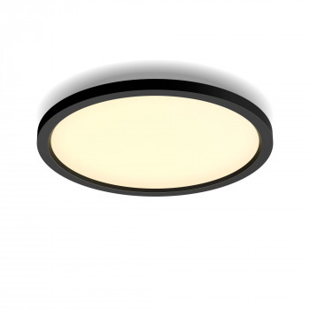 Philips Hue Aurelle Round Panel Light Black - viedie LED griestu lukturi, White Ambiance, 2200 lm, Bluetooth un Zigbee