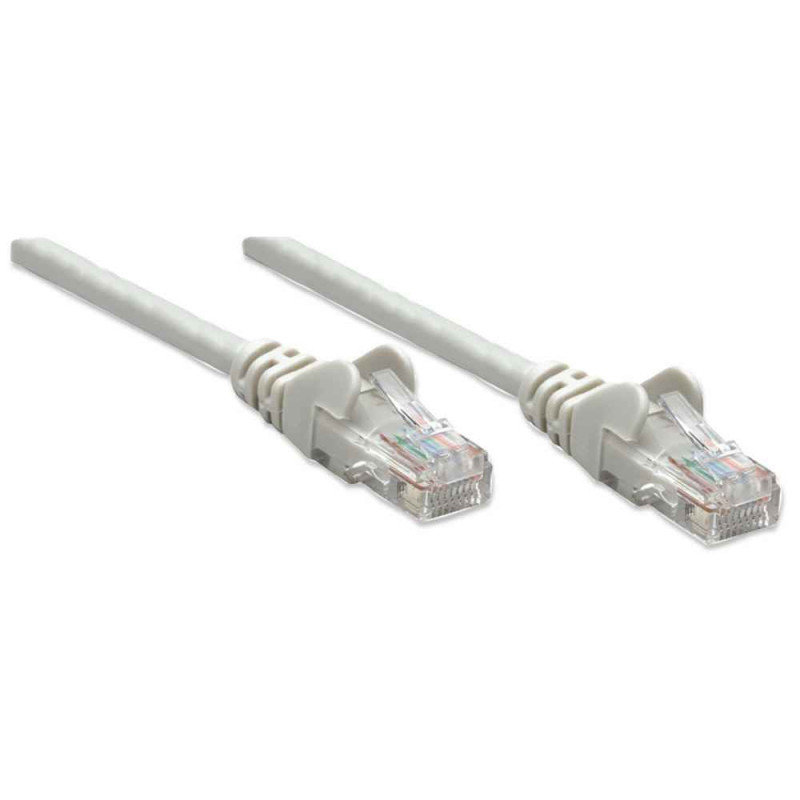 Intellinet Cat6 U/UTP Patch vads, 1,5 m, pelēks, Snagless, varš, 1 Gbps