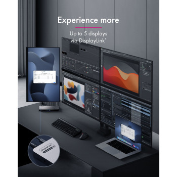 ICY BOX 12-in-1 Diamond Dock USB-C dokstacija ar diviem 4K ekrāniem, 100W Power Delivery, Gigabit Ethernet un karšu lasītāju