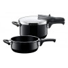 SILIT Silargan Sicomatic t-Plus 4,5L + 3,0L 22cm melns spiediena katlu komplekts