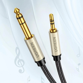 UGREEN 3.5mm vīriešu uz 3.5mm vīriešu TRS audio kabelis 5m pelēks (10630)