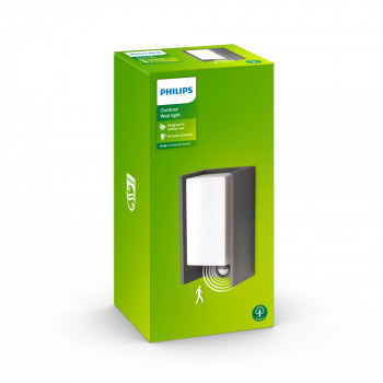 Philips myGarden IR ES sienas lampa Bridge 42W ar kustību sensoru, antracīta