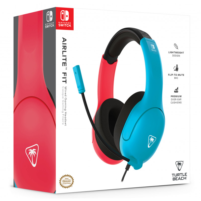 Turtle Beach Airlite Fit vadu spēļu austiņas - Neon Blue & Red TBS-8002-25