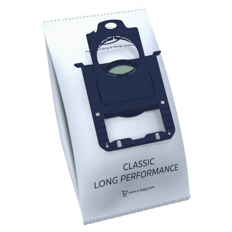 AEG GR201SM s-bag Classic Long Performance putekļu sūcēja maisiņi, 8 gab., zili/balti, VX4 sērijai 900 168 824