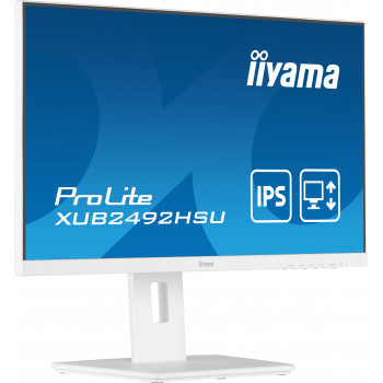 Iiyama ProLite XUB2492HSU-W5 23,8 collu Full HD IPS monitors ar USB centrmezglu un regulējamu augstumu