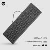 HP 150 vadu tastatūra HE - pilna izmēra USB tastatūra, melna, izturīga pret izšļakstīšanos, ar ciparu taustiņu bloku 664R5AA#ABT
