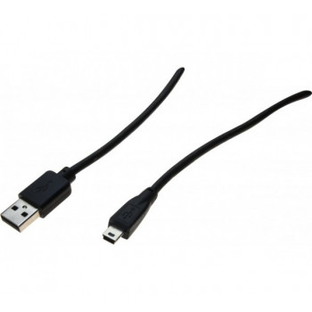 EXERTIS CONNECT Mini USB 2.0 kabelis, USB-A vīrišķais uz USB Mini-B 5-pin vīrišķais, 1,0 m, melns 532516