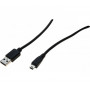 EXERTIS CONNECT Mini USB 2.0 kabelis, USB-A vīrišķais uz USB Mini-B 5-pin vīrišķais, 1,0 m, melns 532516