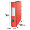 LEITZ Active Urban Chic Lever Arch File A4 82 mm gaiši sarkans Polyfoam Duo-Optik noapaļota mugura (1116-00-20)