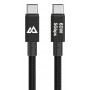 Black Rock USB-C uz USB-C kabelis 60W 5Gbps 1,2m melns 00201764