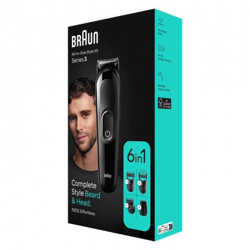 Braun All-in-One Style Kit MGK3420 daudzfunkcionāls bārdas un matu trimmeris 4210201446774