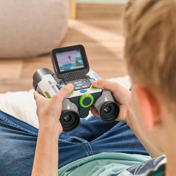 VTech Interactive Video Binoklis ar 2,4 collu krāsu LCD ekrānu, 2x optisko un 4x digitālo tuvinājumu, 5MP fotogrāfijām, spēlēm, zaļš/melns (80-6168604)