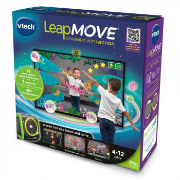 VTech LeapMOVE bērnu fitnesa pulkstenis ar spēlēm un izaicinājumiem, krāsains LCD, ūdensizturīgs, uzlādējams, zils/zaļš 80-618704
