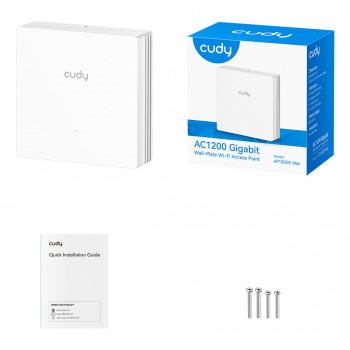 Cudy AC1200 divjoslu sienas rozetes piekļuves punkts AP1300E WALL