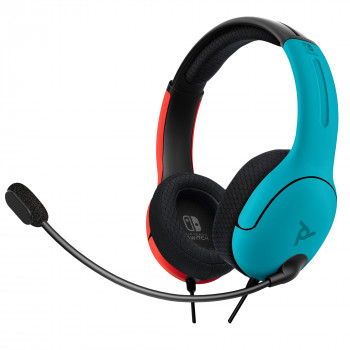 PDP Gaming LVL40 vadu stereo spēļu austiņas Nintendo Switch, zilas/sarkanas