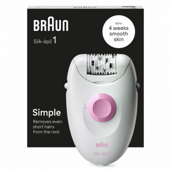Braun Silk-épil 1 SE1-000 epilators (balts/rozā) 7500435224949