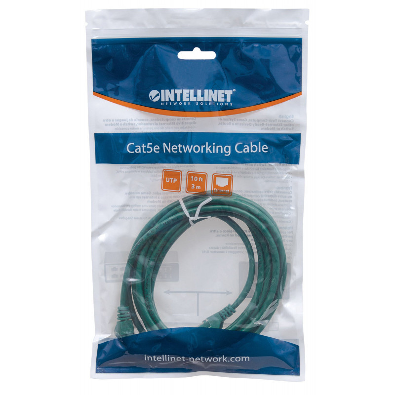 Intellinet Cat6 UTP tīkla kabelis, RJ45, liets, 7,5 m, zaļš 342520