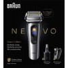 Braun NEVO 17000cc elektriskais skuveklis ar Clean&Charge staciju, 5 režīmi, 360° galva, hroms/sudrabs 349659