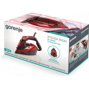 Gorenje SIH2800BF tvaika gludeklis 2800 W keramikas pēda sarkans