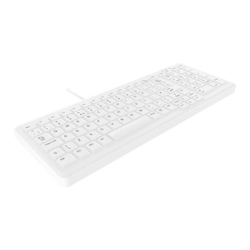 CHERRY Active Key MedicalKey AK-C7000F-U1-W/UK Vadu USB klaviatūra, balta/gaisi pelēka, IP68 noslēgta, dezinficējama