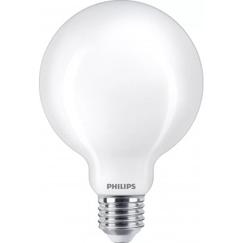 Philips LED Classic 60W G93 E27 silti balta matēta ne-dimmējama globusa spuldze